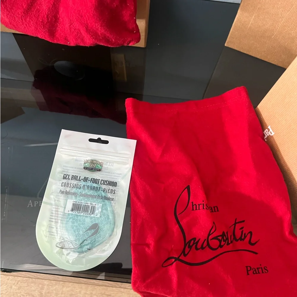 - Black Christian Louboutin Crisscross Suede Platform - Picture 5 of 7